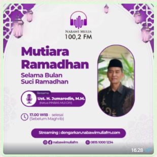 juma dan mutiara ramadhan di radio nabawi mulia fm yk